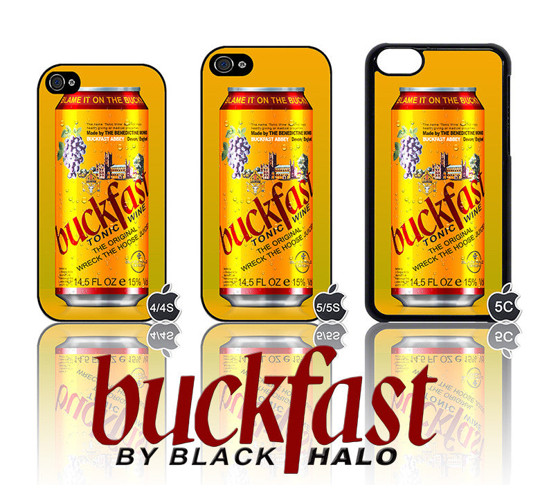 (NEW) BUCKFAST CAN/TIN ★ CASE/COVER FOR APPLE IPHONE 4/4S/5/5S/5C (TONIC WINE) - Black Halo Design
