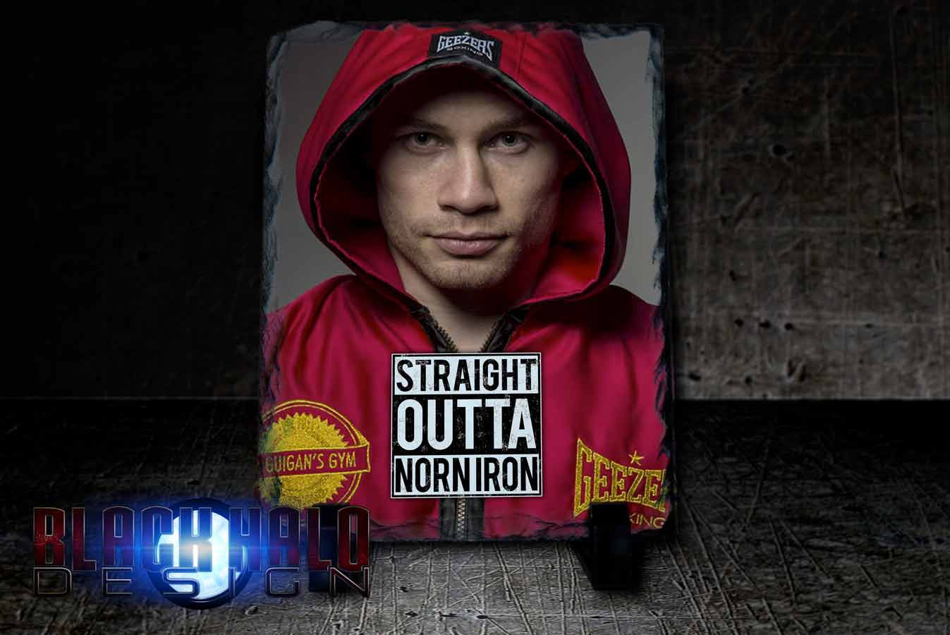 Carl Frampton: The Jackal Rectangular Natural Rock Slate with Stands