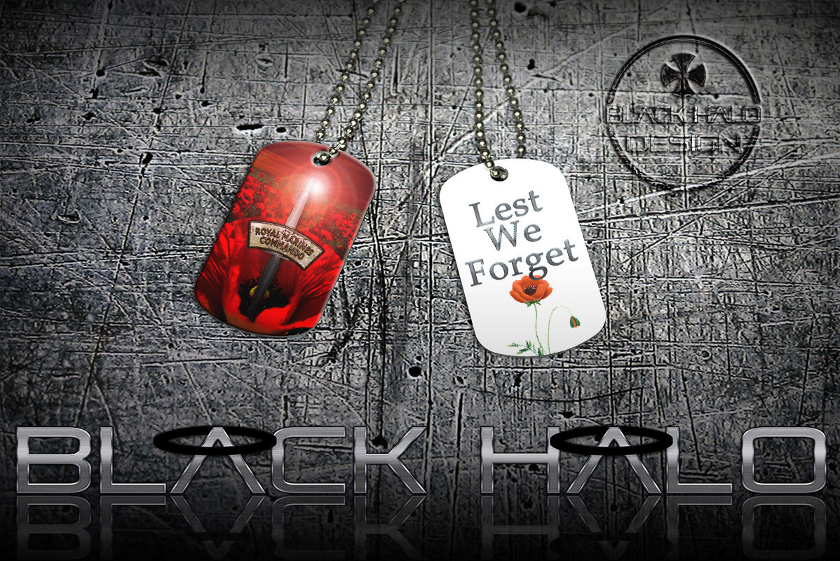 ★ THE ROYAL MARINES COMMANDO ★ DOG TAG NECKLACE/KEYRING #1 - Black Halo Design
- 5