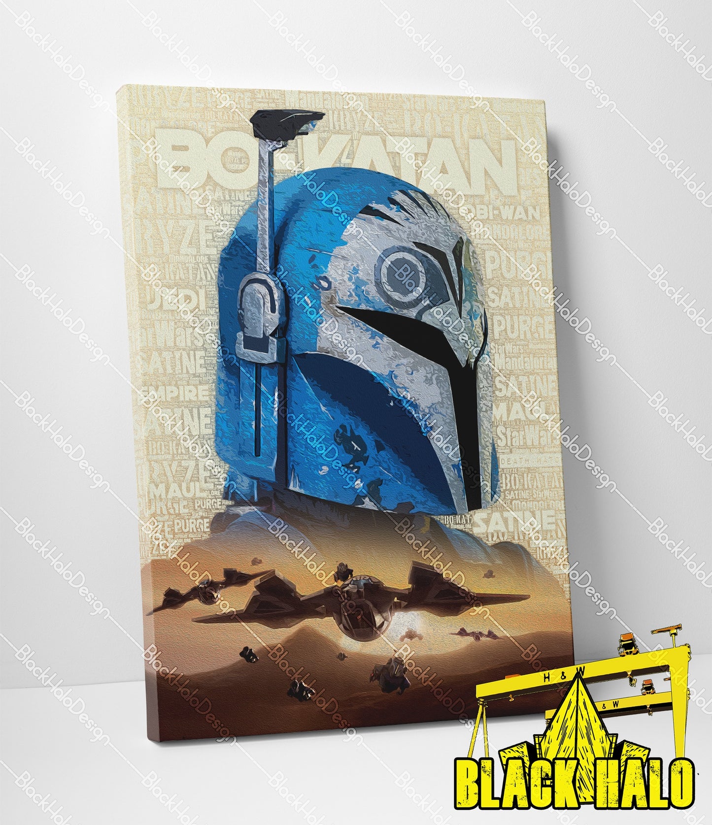 Star Wars: Bo-Katan inspired Timber Framed Canvas