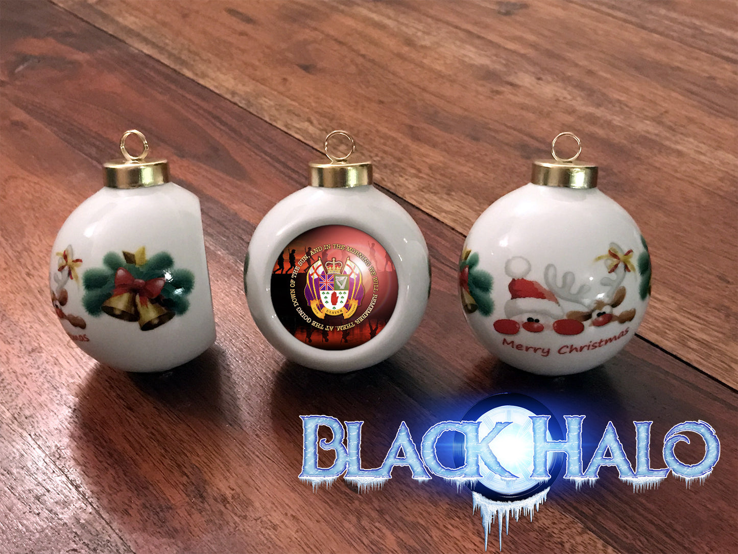 (NEW) Custom Personalised Christmas Bauble in Silver Glass or White Porcelain