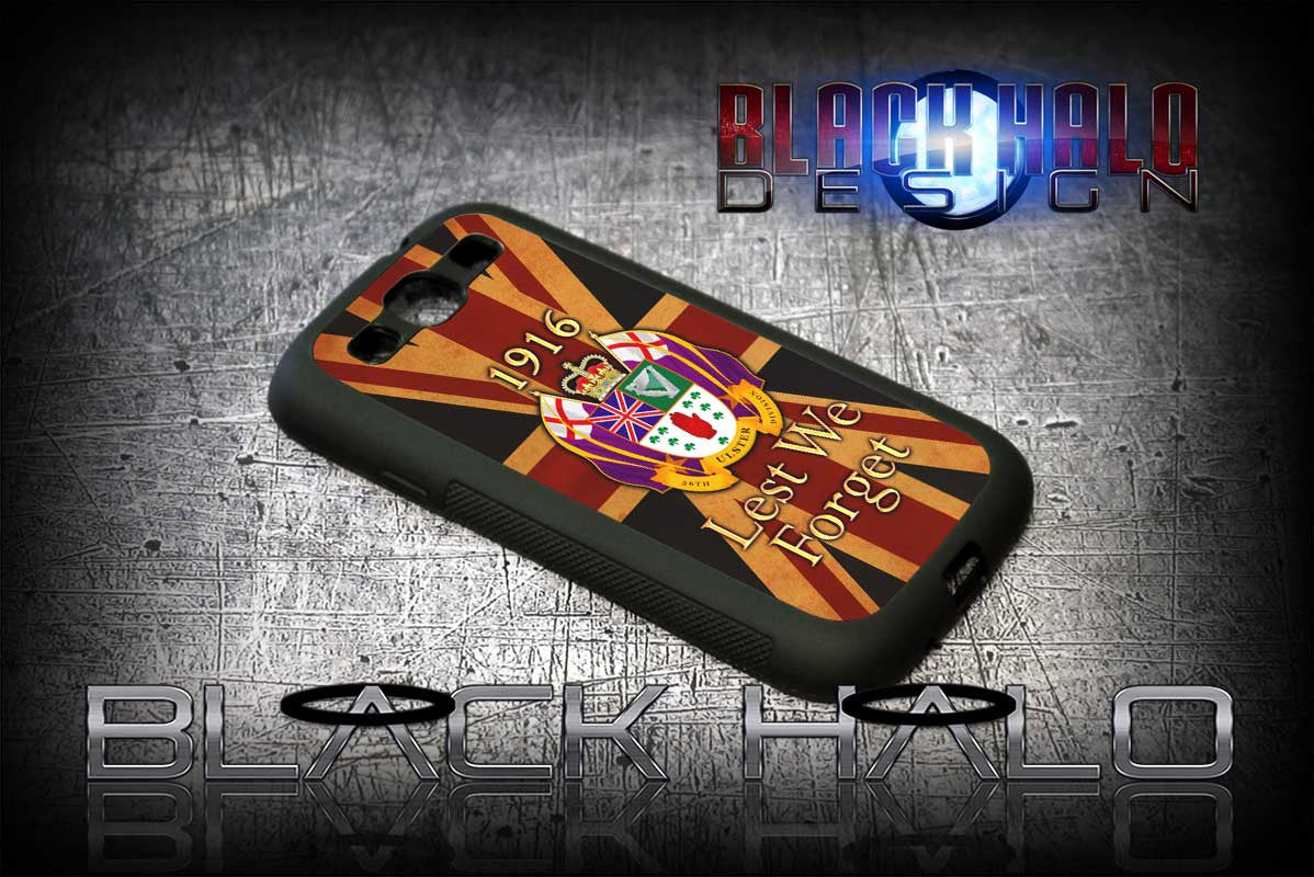 36TH ULSTER DIVISION CASE/COVER FOR SAMSUNG GALAXY S RANGE S3/S4/S5 - Black Halo Design
- 2