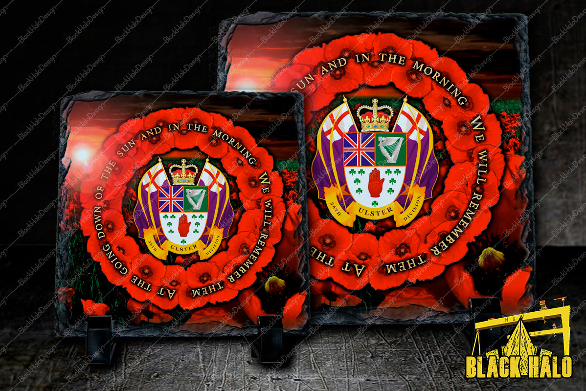 The 36th Ulster Division: Natural Causeway Rock Slate with Stands