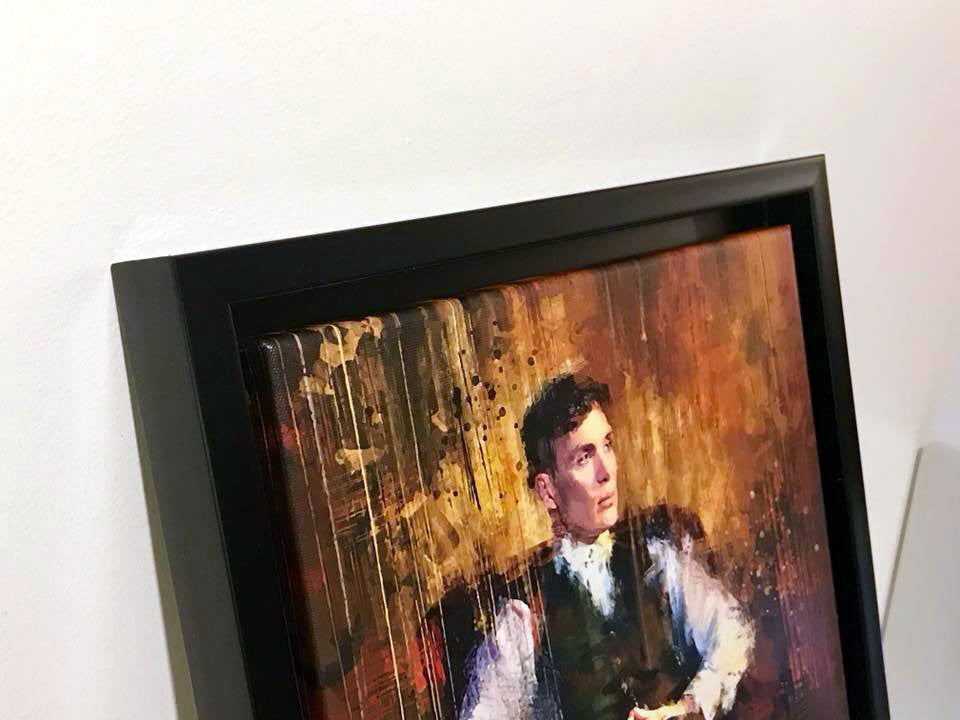 Thomas Shelby Art Print Canvas with floating shadow frame in choice of sizes