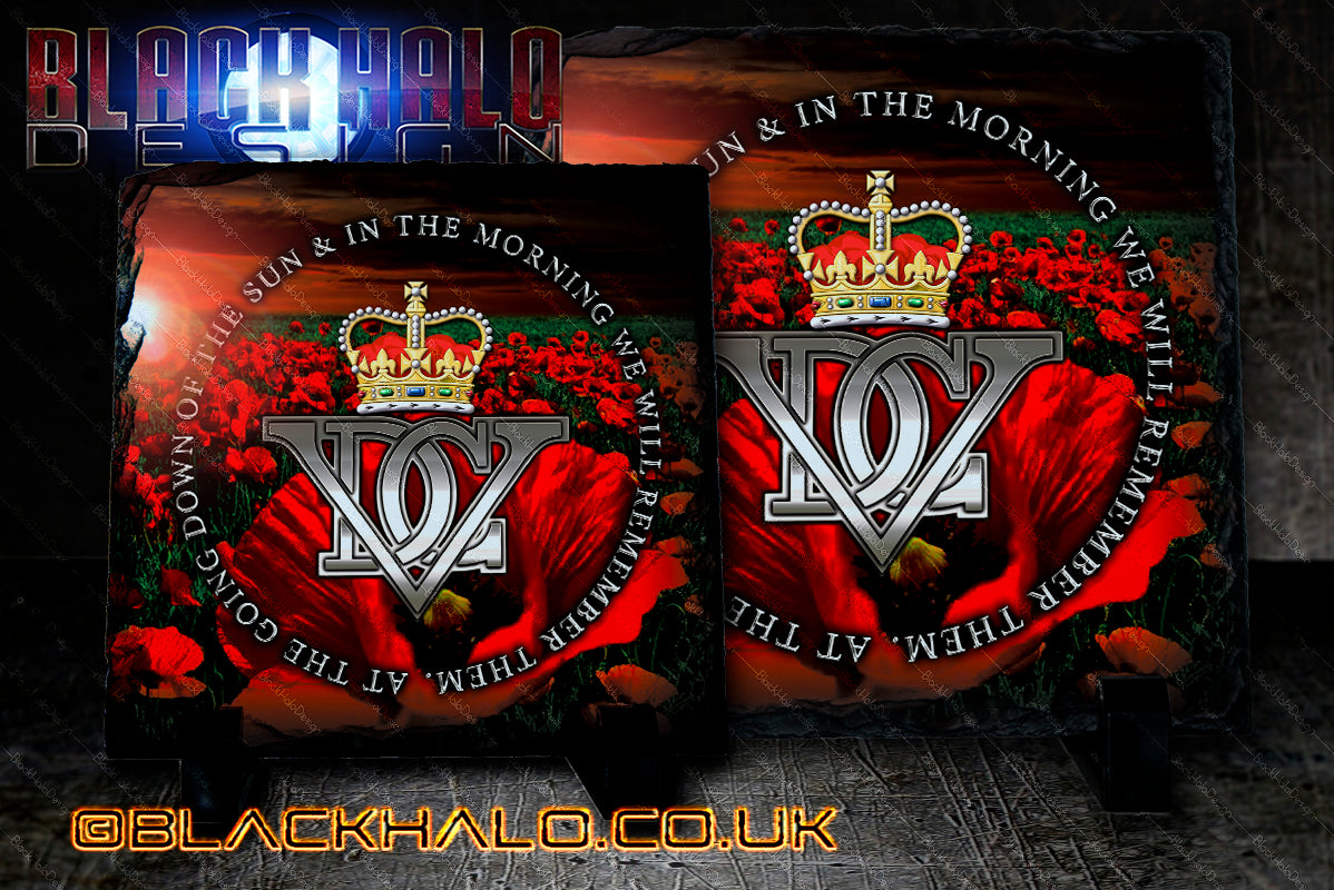 5th Royal Inniskilling Dragoon Guards Natural Rock Slate in choice of sizes