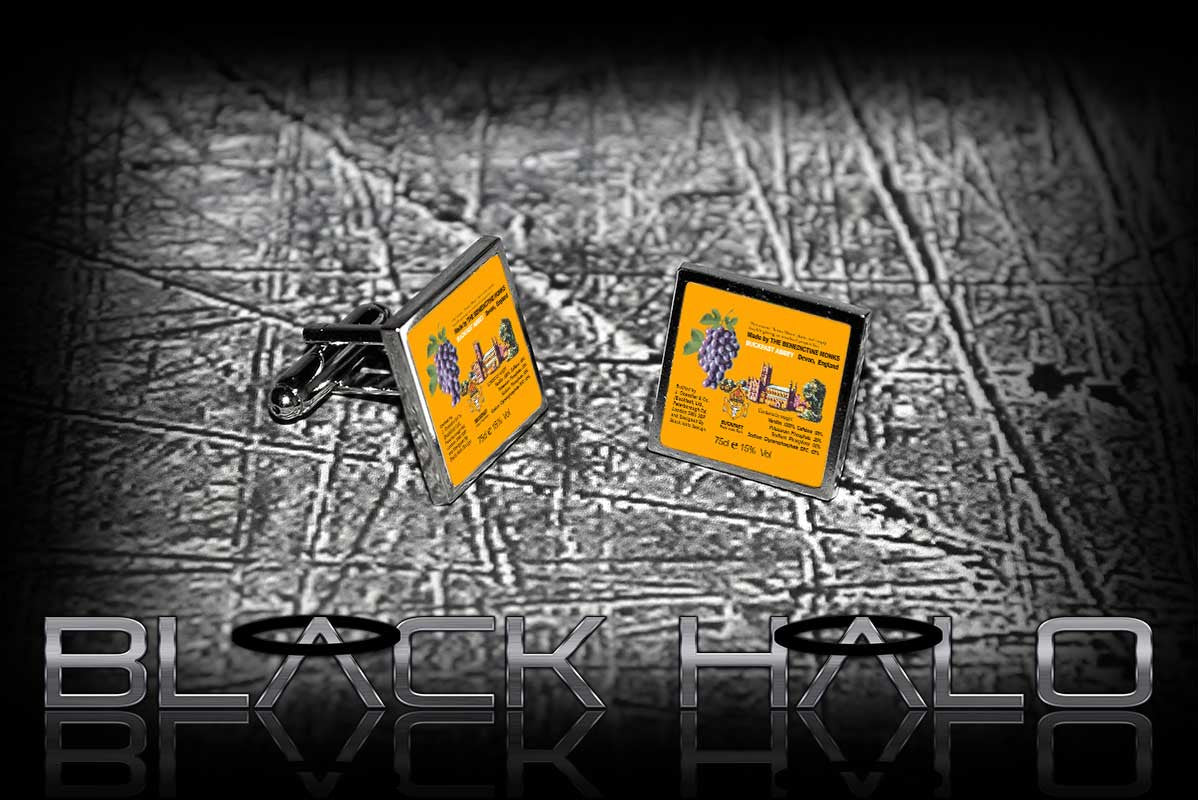 BUCKFAST TONIC WINE METAL CUFFLINKS IN PRESENTATION BOX #SQUARE - Black Halo Design