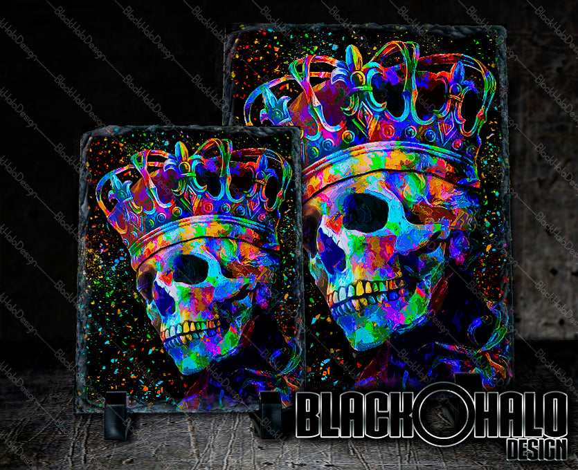 Skulduggery Artwork on Solid Natural Rock Slate with Stands