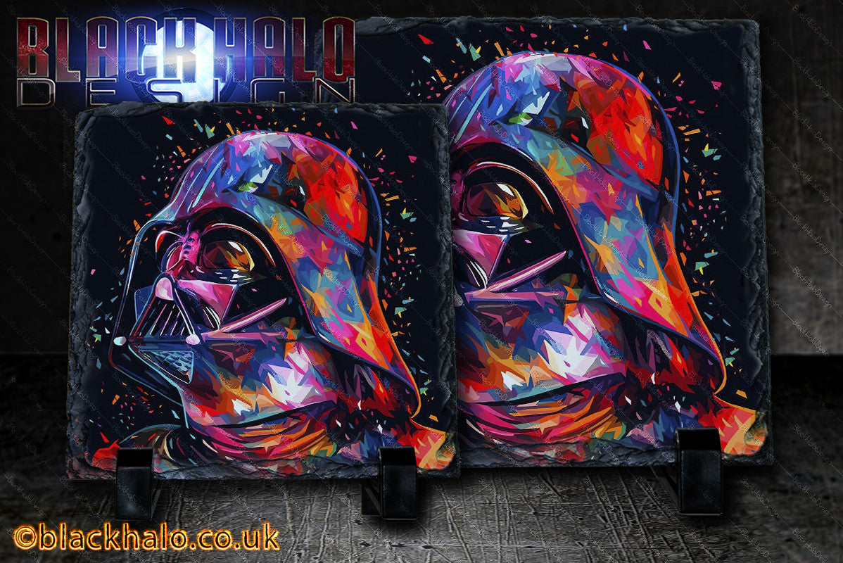 Darth Vader Natural Rock Slate with Stands