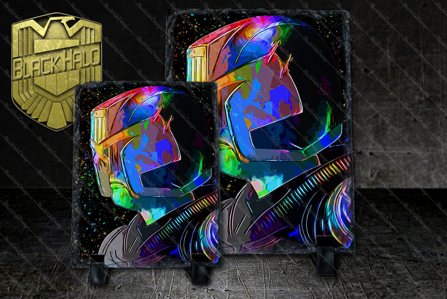 Judge Dredd Natural Rock Slate in choice of artwork & sizes