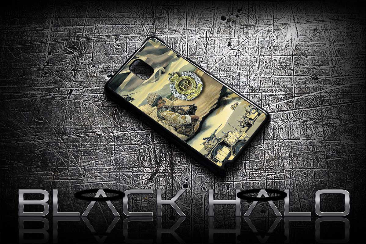★ THE ROYAL ENGINEERS CAMP BASTION ★ COVER/CASE FOR SAMSUNG GALAXY NOTE 2 / NOTE 3 / NOTE 4 (ARMY) - Black Halo Design