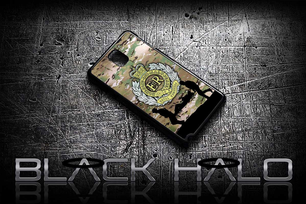 ★ THE ROYAL ENGINEERS - MULTI-CAM ★ COVER/CASE FOR SAMSUNG GALAXY NOTE 2 / NOTE 3 / NOTE 4 (ARMY) - Black Halo Design