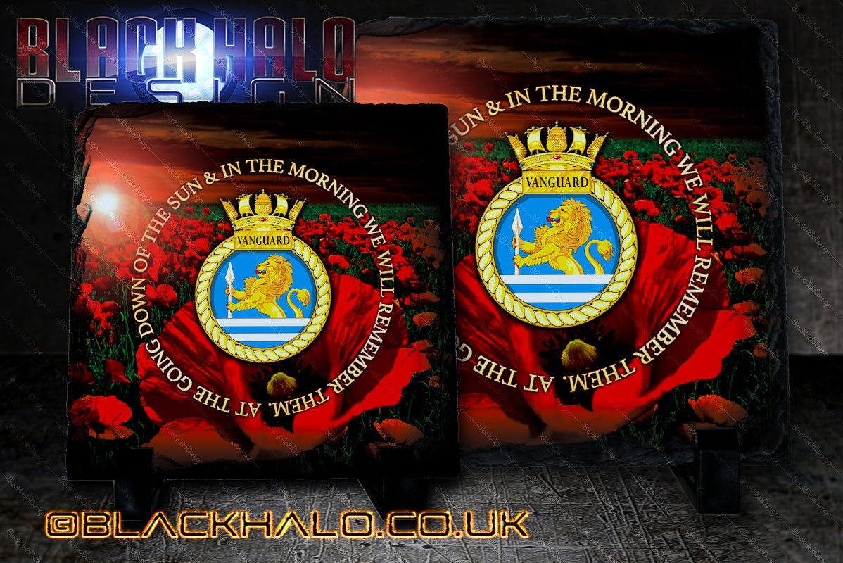 The Royal Navy: HMS Vanguard Natural Rock Slate in choice of sizes
