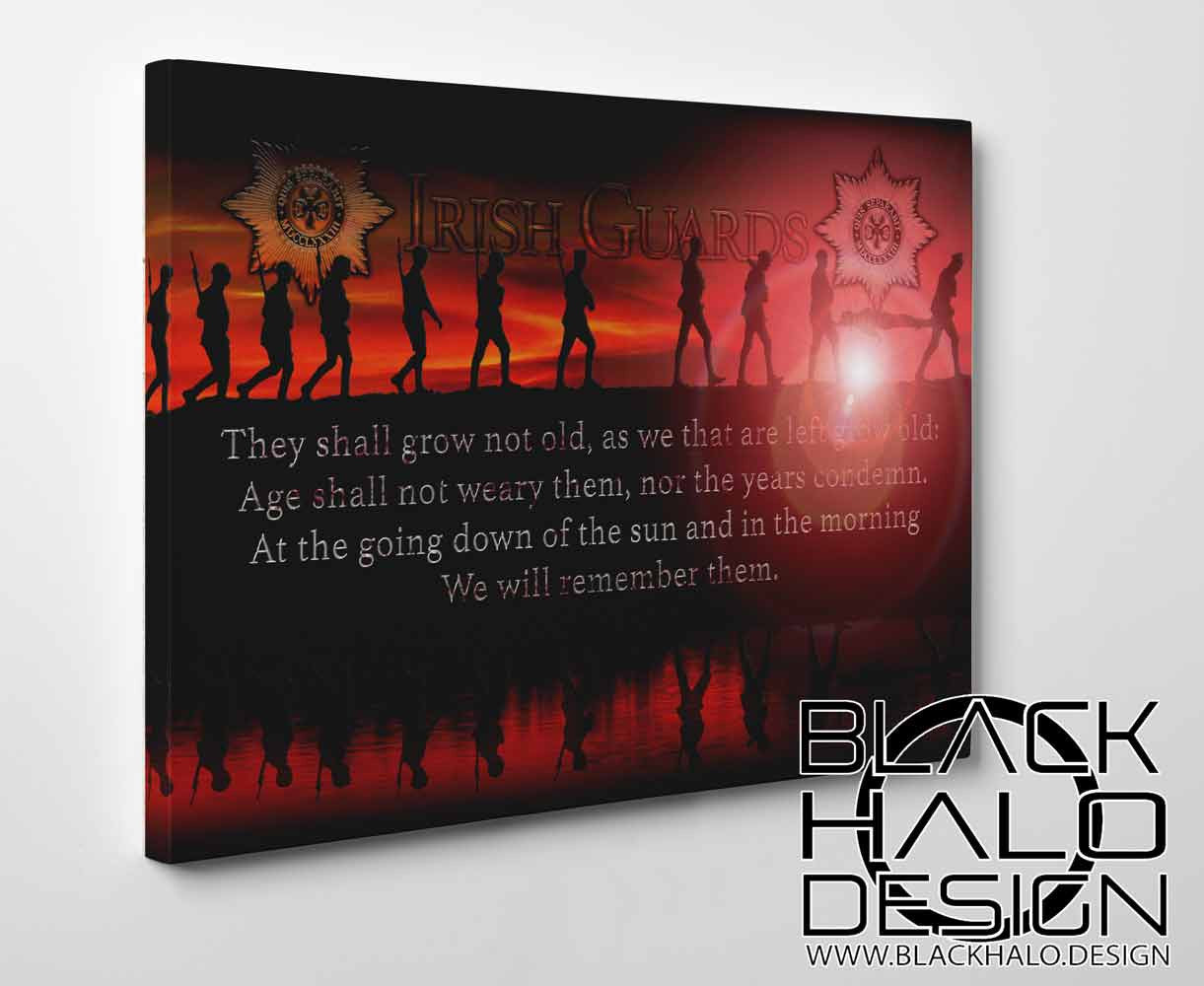 Irish Guards: Union Jack Timber Framed Canvas (Choice of Sizes)