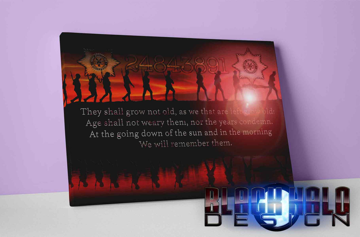 Irish Guards Personalised Box Framed Canvas (Choice of Sizes)