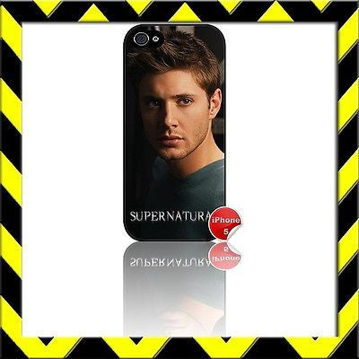 ★ SUPERNATURAL DEAN WINCHESTER★ COVER/CASE FOR APPLE IPHONE 5 Jensen Ackles #1 - Black Halo Design