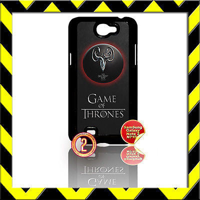 ★ GAME OF THRONES ★COVER FOR SAMSUNG GALAXY NOTE II/2/N7100 PHONE CASE GREYJOY#2 - Black Halo Design