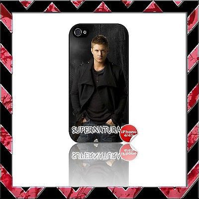★ SUPERNATURAL ★ COVER FOR IPHONE 4/4S SHELL CASE JENSEN ACKLES#13 - Black Halo Design