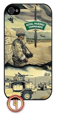 ★ ROYAL MARINES COMMANDO AFGHANISTAN ★ PHONE COVER FOR IPHONE 4/4S (CASE)#4 - Black Halo Design