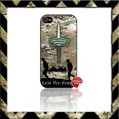 ★ ROYAL MARINES COMMANDO CDO ★ SHELL/CASE/COVER FOR APPLE IPHONE 4/4S MARINE#1 - Black Halo Design
