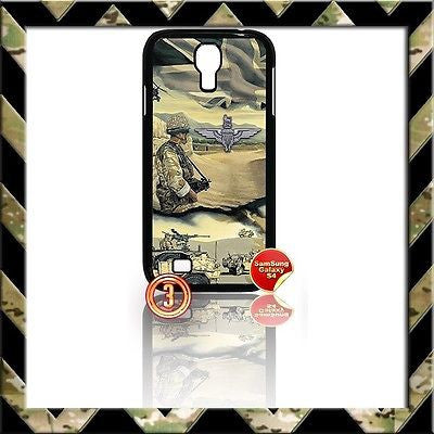 ★ THE PARACHUTE REGIMENT COVER FOR SAMSUNG GALAXY S4 S IV/I9500 CASE ARMY(PARA) - Black Halo Design
