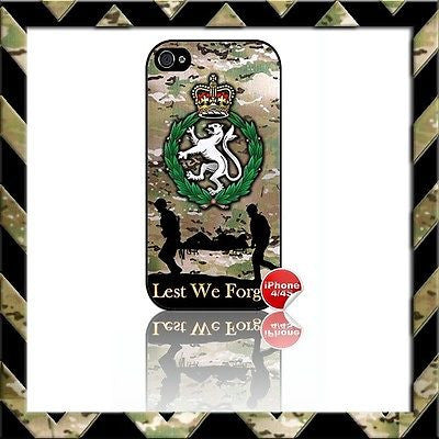 THE WOMENS ROYAL ARMY CORPS (WRAC) SHELL/CASE/COVER FOR APPLE IPHONE 4/4S #22 - Black Halo Design