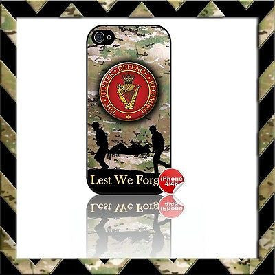 THE ULSTER DEFENCE REGIMENT (UDR) SHELL/CASE/COVER FOR APPLE IPHONE 4/4S #21 - Black Halo Design