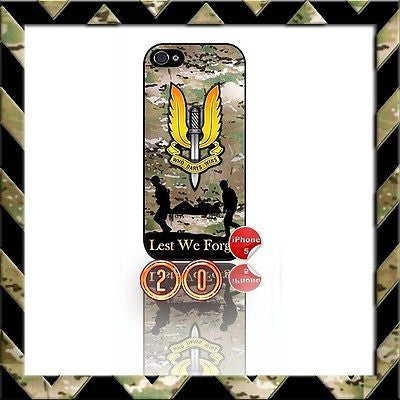 ★ THE SPECIAL AIR SERVICE (SAS)★ SHELL/CASE/COVER FOR IPHONE 5/5S CAMO#20 - Black Halo Design