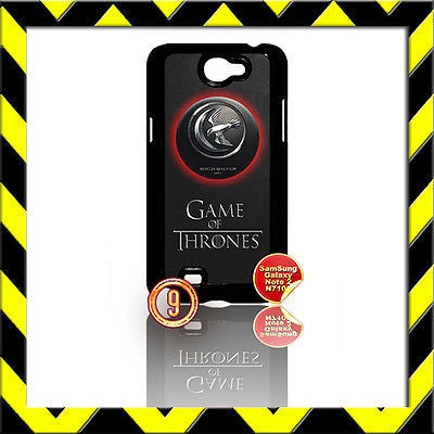 ★ GAME OF THRONES ★COVER FOR SAMSUNG GALAXY NOTE II/2/N7100 CASE ARRYN EAGLE#9 - Black Halo Design
