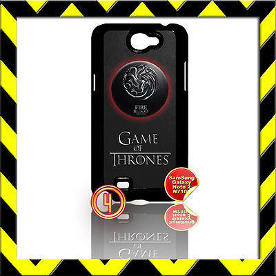 ★ GAME OF THRONES ★ FOR SAMSUNG GALAXY NOTE II/2/N7100 CASE TARGARYEN#4 - Black Halo Design