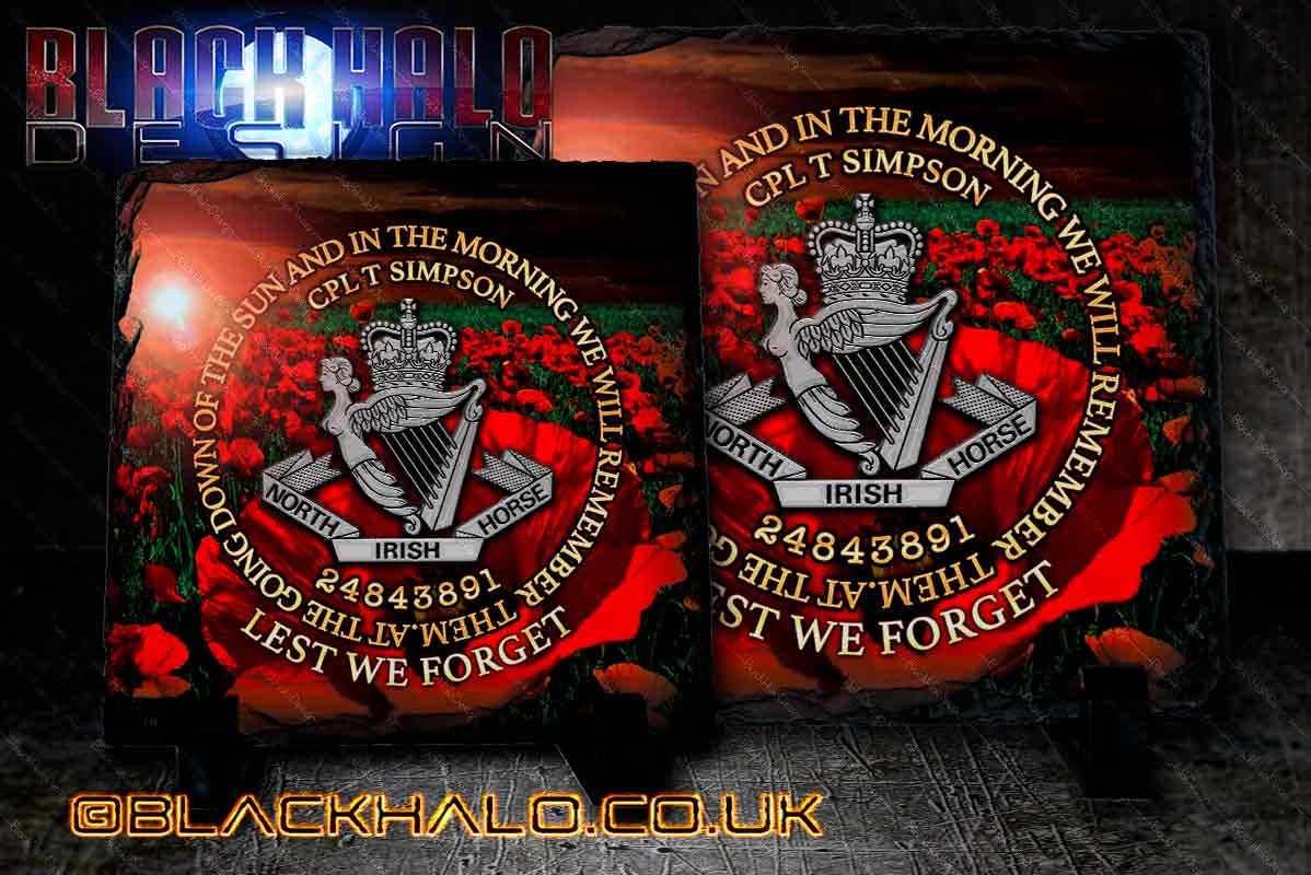 North Irish Horse (NIH) Personalised Natural Rock Slate