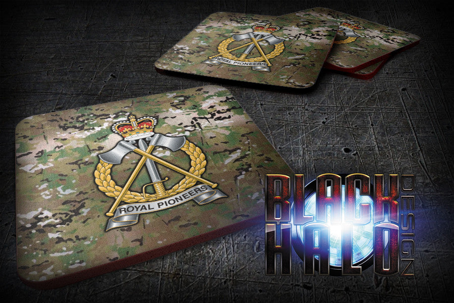 THE ROYAL PIONEER CORPS MULTI-CAM SUBLIMATION COASTERS - Black Halo Design