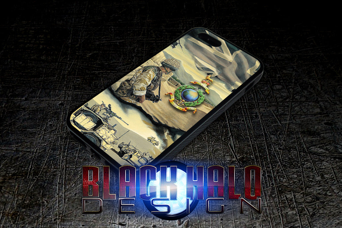 ★ ROYAL MARINES GLOBE & LAUREL ★ PHONE COVER FOR IPHONE 5/5S (CASE)DESIGN#2 - Black Halo Design