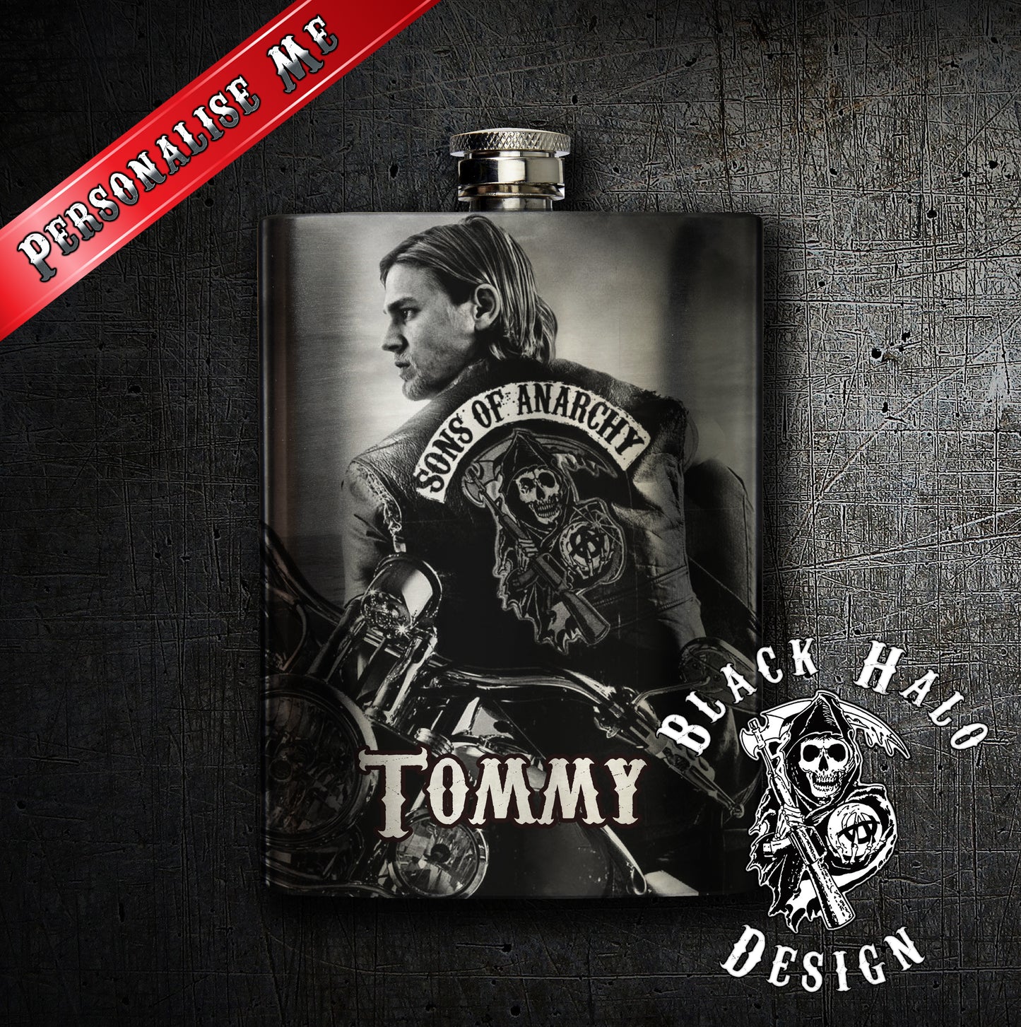 Jax Teller: Sons of Anarchy Hip Flask Stainless Steel 8oz Hip Flask