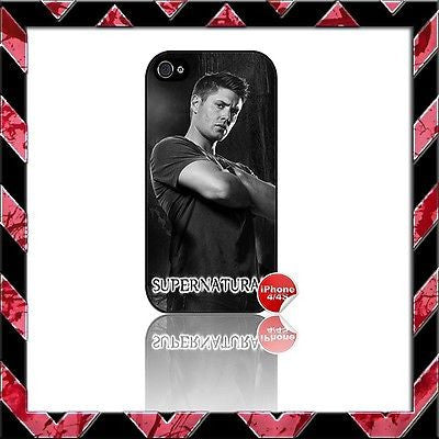 ★ SUPERNATURAL ★ COVER FOR IPHONE 4/4S SHELL CASE JENSEN ACKLES#11 - Black Halo Design