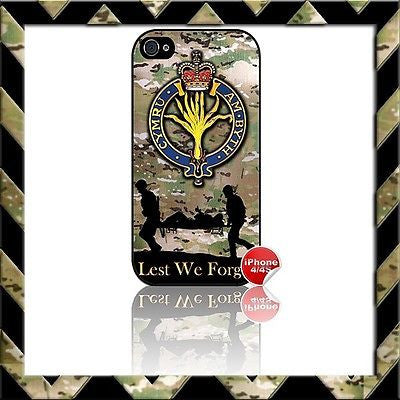 THE WELSH GUARDS SHELL/CASE/COVER FOR APPLE IPHONE 4/4S CAMO - Black Halo Design