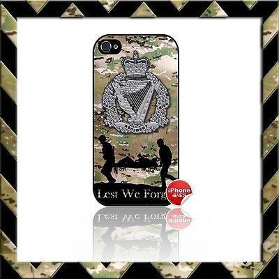 ★ THE ROYAL IRISH REGIMENT RIR SHELL/CASE/COVER FOR APPLE IPHONE 4/4S CAMO#4 - Black Halo Design