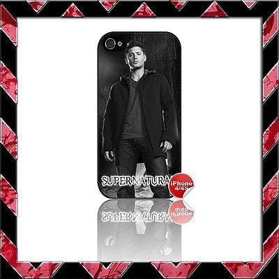 ★ SUPERNATURAL ★ COVER FOR IPHONE 4/4S SHELL CASE JENSEN ACKLES#10 - Black Halo Design