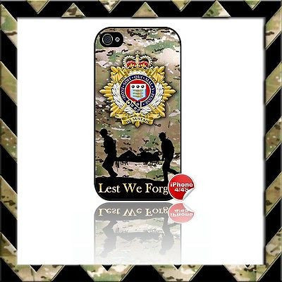 ★ THE ROYAL LOGISTICS CORPS RLC SHELL/CASE/COVER FOR APPLE IPHONE 4/4S CAMO#14 - Black Halo Design