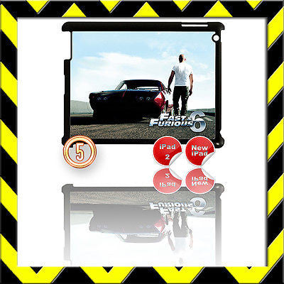 ★ FAST & FURIOUS 6 ★ SHELL/COVER FOR IPAD 2/3/4(3RD/4TH GEN AND) VIN DIESEL #5 - Black Halo Design