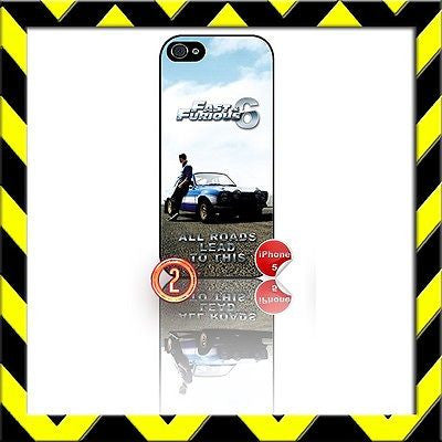 ★ FAST AND (&) FURIOUS 6 ★ PHONE COVER FOR IPHONE 5 (CASE) PAUL WALKER ESCORT#2 - Black Halo Design