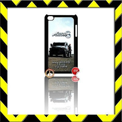 ★ FAST AND (&) FURIOUS ★ IPOD TOUCH 4/4TH GENERATION 4G HARD COVER THE ROCK#1 - Black Halo Design