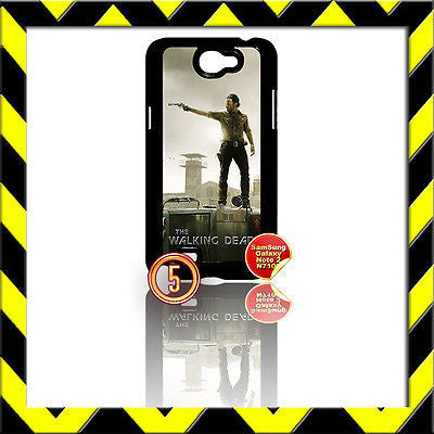 ★ THE WALKING DEAD ★ COVER FOR SAMSUNG GALAXY NOTE II/2/N7100 CASE RICK ON BUS#5 - Black Halo Design