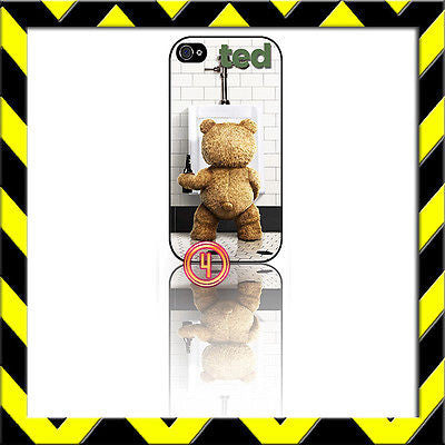 ★ TED AT URINAL ★ PROTECTIVE COVER FOR IPHONE 4/4S SHELL CASE SETH MCFARLAND#4 - Black Halo Design