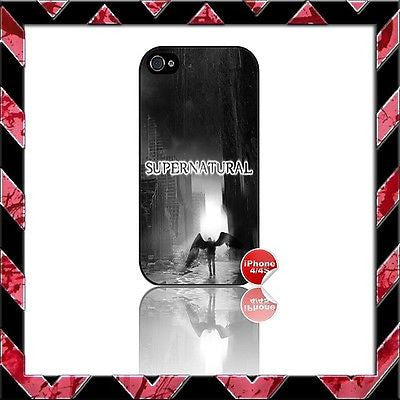 ★ SUPERNATURAL ★ COVER FOR IPHONE 4/4S SHELL CASE SAM & DEAN#14 - Black Halo Design