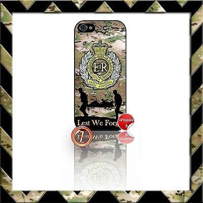 ★ THE ROYAL ENGINEERS ★ SHELL/CASE/COVER FOR IPHONE 5/5S (RE/SAPPERS) CAMO#7 - Black Halo Design