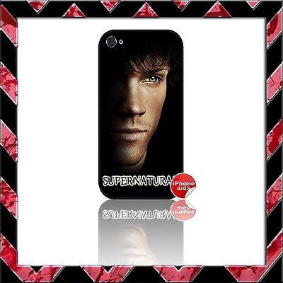 ★ SUPERNATURAL ★ COVER FOR IPHONE 4/4S SHELL CASE JARED PADALECKI#7 - Black Halo Design