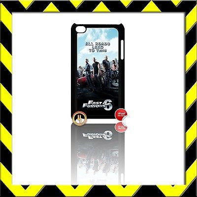 ★ FAST AND(&) FURIOUS ★ IPOD TOUCH 4/4TH GENERATION 4G HARD COVER THE CREW #4 - Black Halo Design