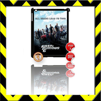 ★ FAST & (AND) FURIOUS 6 ★ SHELL/COVER FOR IPAD 2/3/4(3RD/4TH GEN) THE CREW #4 - Black Halo Design