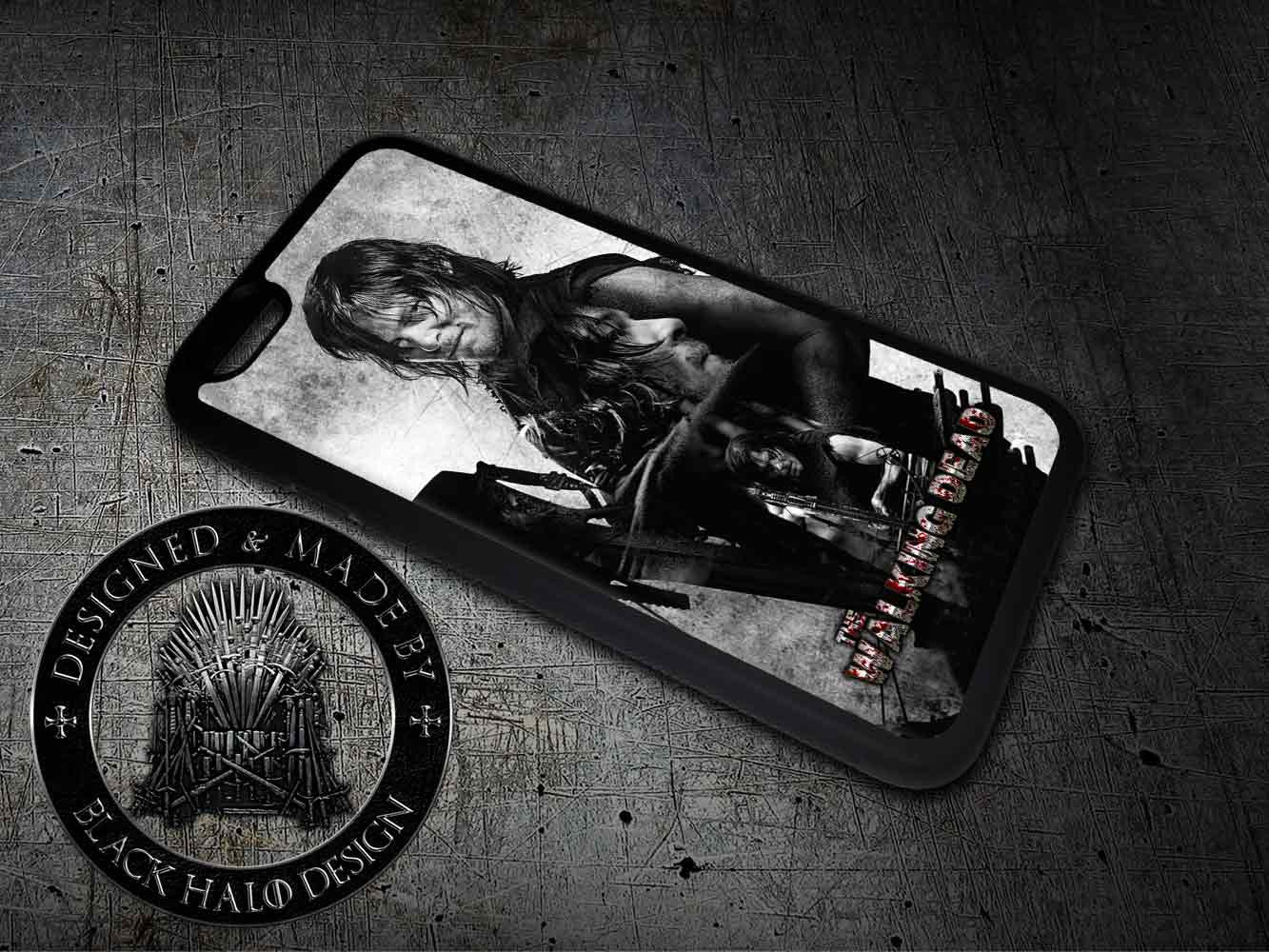 The Walking Dead: Daryl Dixon Case/Cover for choice of Apple iPhone 4- –  Black Halo Design