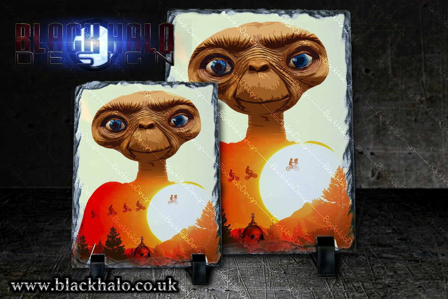ET: Double exposure artwork on Natural Rock Slate